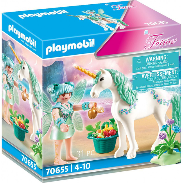 Набір фігурок Playmobil Fairies Feeding Fairy with Unicorn (4008789706553) - зображення 1