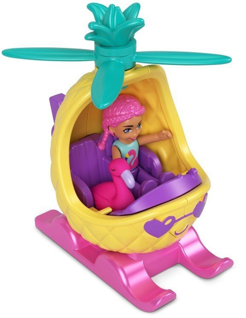 Набір фігурок Mattel Polly Pocket Pollyville Helikopter Ananas (0194735109296) - зображення 2