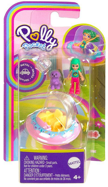 Набір фігурок Mattel Polly Pocket Pollyville Car Donut (0194735108985) - зображення 1