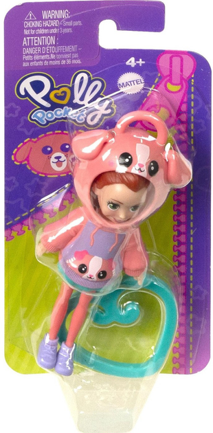 Figurka Mattel Polly Pocket Friend Clips Doll Piggy 7.6 cm (0194735109104) - obraz 1