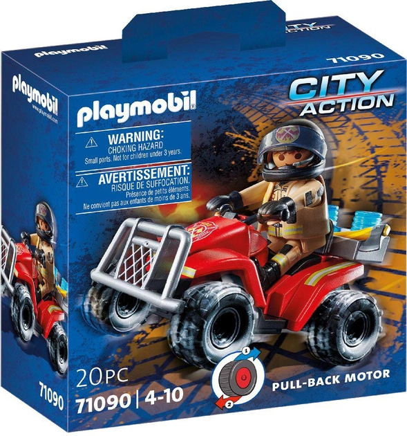 Figurka Playmobil City Action Fire Rescue Quad 7.5 cm (4008789710901) - obraz 1