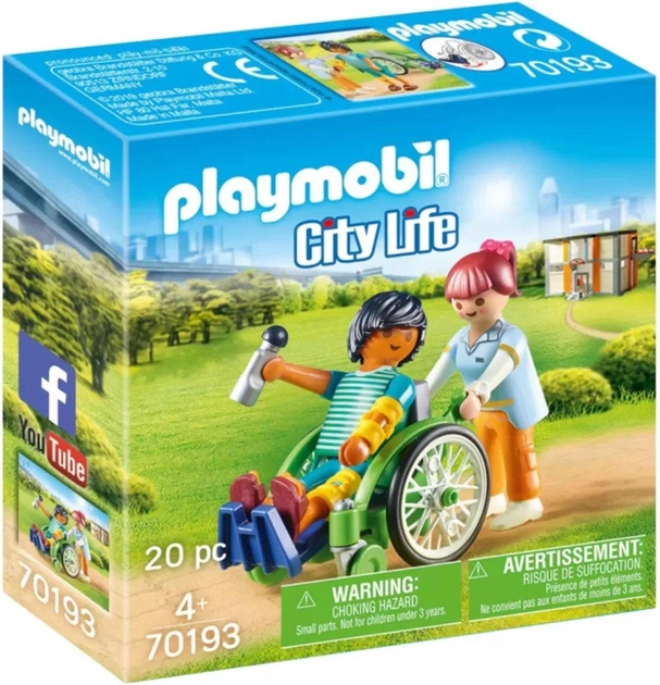 Набір фігурок Playmobil Patient In A Wheelchair (4008789701930) - зображення 1