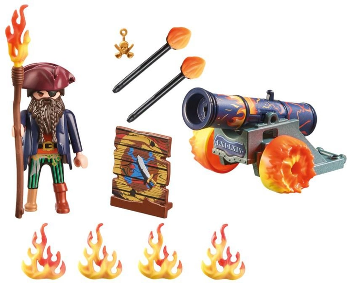 Zestaw figurek Playmobil Pirate With Cannon (4008789711892) - obraz 2