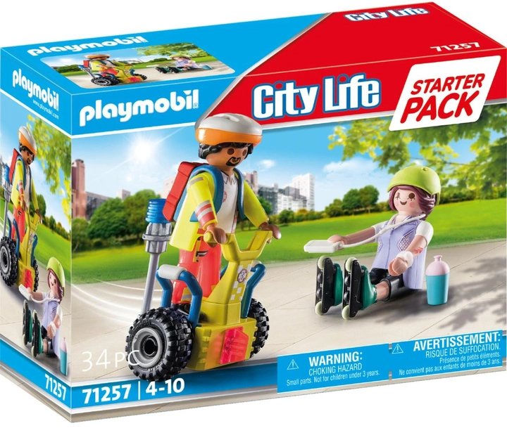 Zestaw figurek Playmobil City Life Rescue Balance Racer Starter (4008789712578) - obraz 1