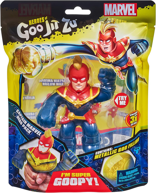 Figurka Moose Toys Heroes of Goo Jit Zu Captain Marvel 11.5 cm (0630996414873) - obraz 1