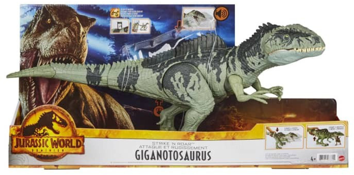 Фігурка Mattel Jurassic World Dominion Srike Roar Giganotosaurus 54.5 см (0887961981766) - зображення 1