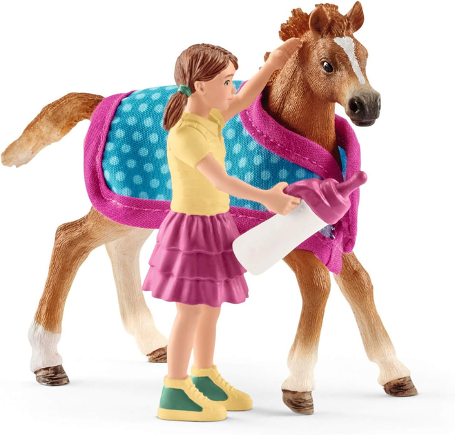 Набір фігурок Schleich Horse Club Foal with Blanket (4059433573694) - зображення 2
