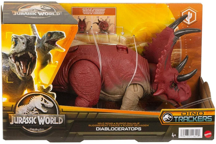Figurka Mattel Jurassic Jurassic World Dino Trackers Wild Roar Diabloceratops 12.5 cm (0194735116294) - obraz 1