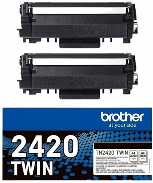 Набір Тонер-картриджів Brother TN-2420TWIN 2 шт Black (4977766812764) - зображення 1