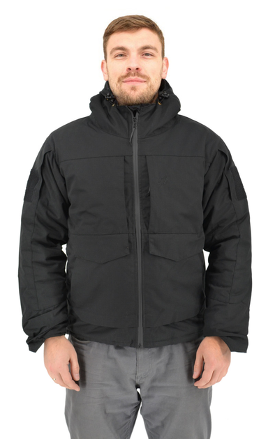 Зимова тактична куртка Eagle з підкладкою Omni-Heat та силіконовим утеплювачем Black S - зображення 1