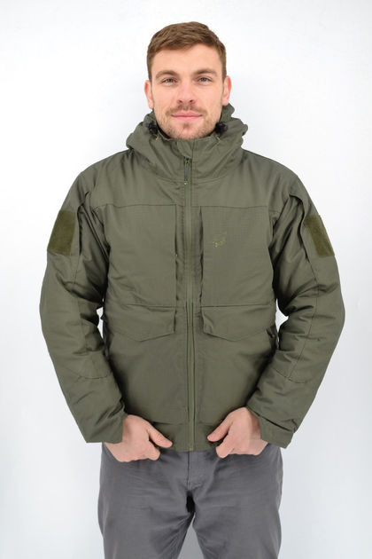 Зимняя тактическая куртка Eagle с подкладкой Omni-Heat и силиконовым утеплителем Olive Green 5XL - изображение 2