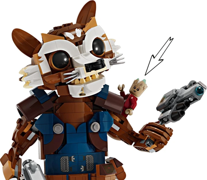 ＯＮＥ　ＰＩＥＣＥ Конструктор Lego Super Heroes Енот Ракета и малыш Грут 76282