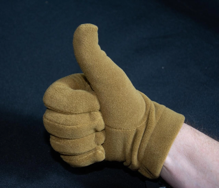 Перчатки Кіраса мужские флисовые 9 розмер плотность 320 грм/м кв койот 417 - изображение 2