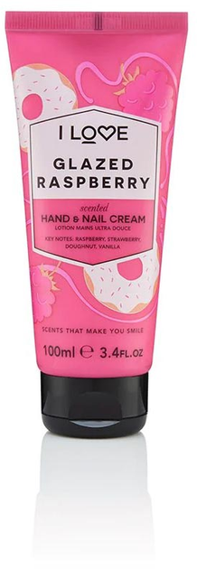 Krem do dłoni i paznokci I Love Scented Hand & Nail Cream nawilżający Glazed Raspberry 100 ml (5060351545631) - obraz 1