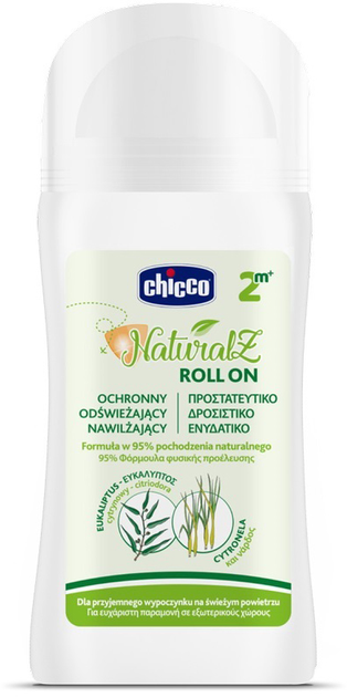Preparat przeciw komarom Chicco NaturalZ Roll On ochronny 60 ml (8058664167838) - obraz 1