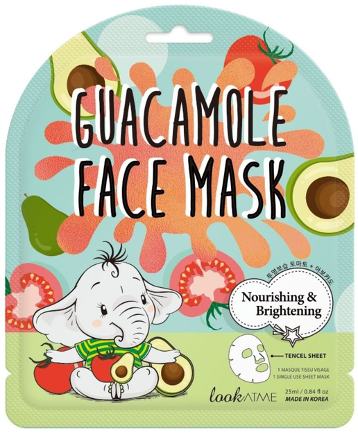 Maska do twarzy w płachcie Look At Me guacamole odżywczo-rozświetlająca 25 ml (8809417490983) - obraz 1