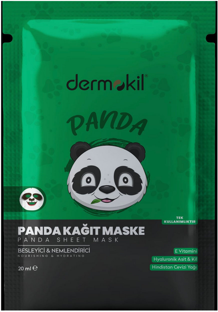 Maseczka do twarzy w płachcie Dermokil Sheet Mask panda 20 ml (8697916014140) - obraz 1