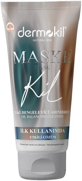 Maseczka z glinką Dermokil Natural Skin Mask oil balancing cleanser clay 75 ml (8697916008835) - obraz 1