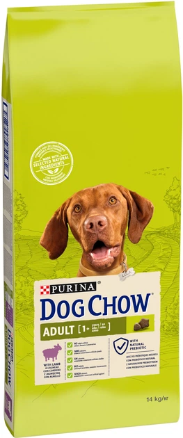Сухой корм для взрослых собак Dog Chow Adult с ягненком 14 кг