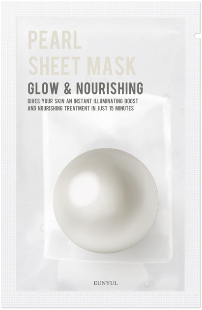 Maseczka w płachcie Eunyul Sheet Mask rozjaśniająco-odżywiająca z perłami 22 ml (8809435408557) - obraz 1