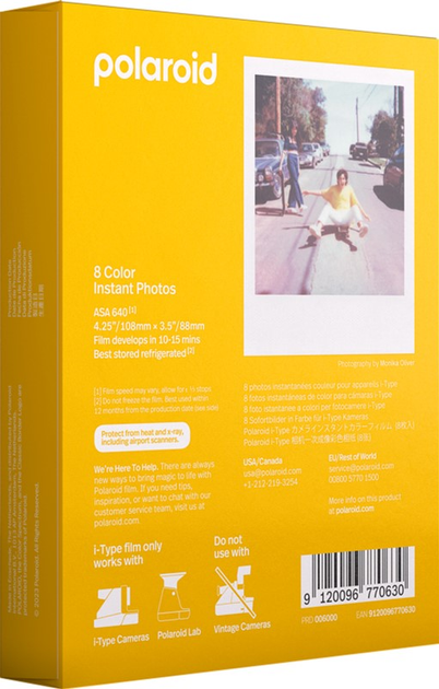 Kaseta do folii Polaroid Color i-Type 8 szt. (113972) (9120096770630) - obraz 4