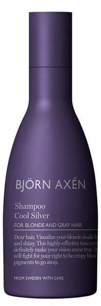Шампунь Bjorn Axen Cool Silver Shampoo, що зменшує мідні відтінки для світлого та сивого волосся 250 мл (7350001703428) - зображення 1