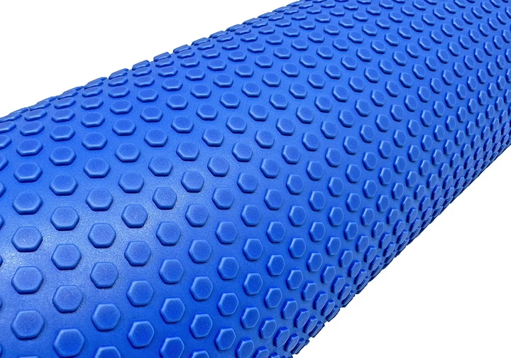 Массажный ролик-валик для МФР и йоги EasyFit Foam Roller 45 см роллер-массажер для спины, ног, рук и шеи EF-2030-BL Синий (56002066) - изображение 2