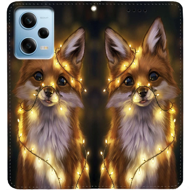Чохол-книжка BoxFace для Xiaomi Redmi Note 12 Pro Plus 5G Лисичка в Гірляндах (51677) - зображення 3