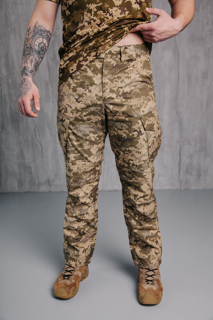 Мужские брюки крепкие пиксель «Kayman» с усиленными зонами и накладными карманами 34-34 - изображение 1