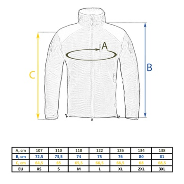 Кофта флісова Helikon-Tex Alpha Hoodie Jacket Grid Fleece Shadow Grey 3XL - зображення 2