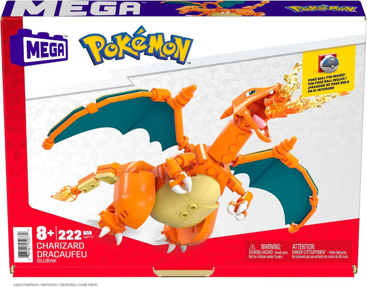 Конструктор Mattel Mega Charizard Pokemon Builder GWY77 222 деталі (887961950779) - зображення 1