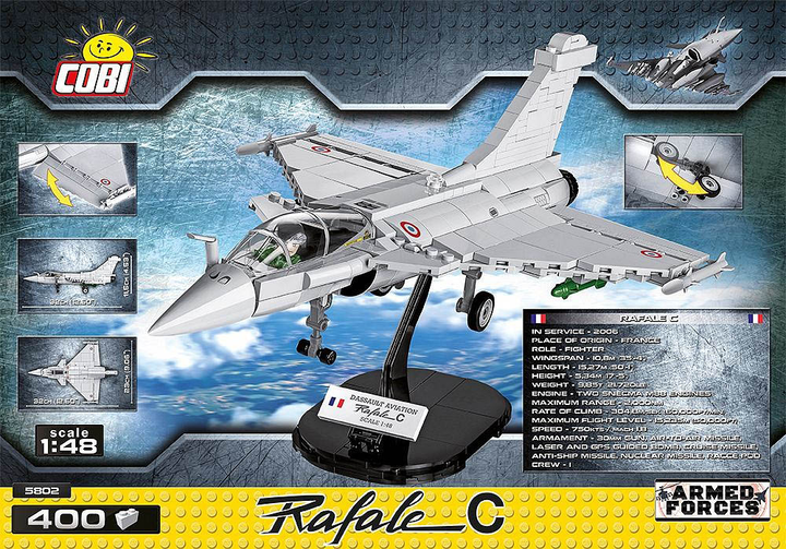 Konstruktor Cobi Rafale C 400 elementów (5902251058029) - obraz 2