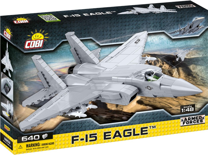 Klocki konstrukcyjne Cobi Armed Forces F-15 Eagle 640 elementów (5902251058036) - obraz 1
