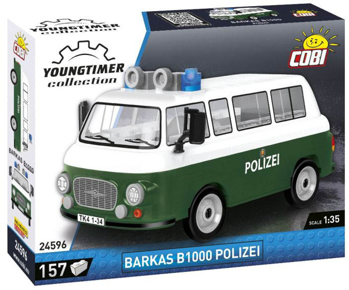 Klocki konstrukcyjne Cobi Cars Barkas B1000 Policja 157 elementów (5902251245962) - obraz 1