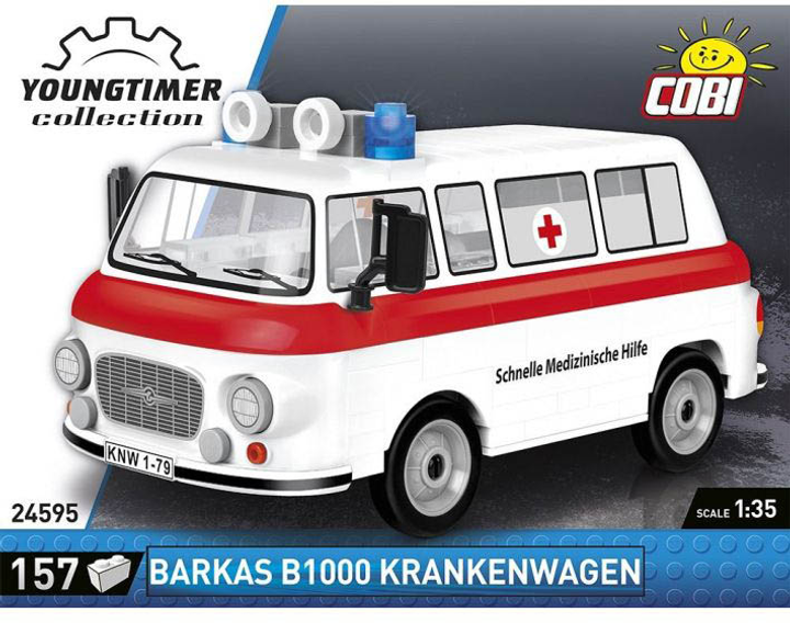 Konstruktor Cobi Barkas B1000 Krankenwagen 157 elementów (5902251245955) - obraz 1