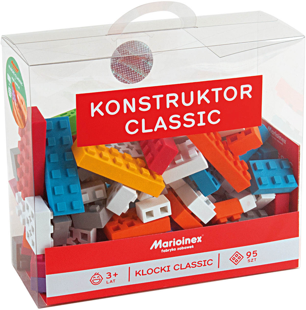 Klocki konstrukcyjne Marioinex Klocki Classic 95 elementów (5903033903032) - obraz 1