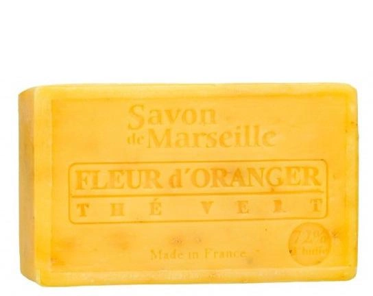 Mydło Le Chatelard Savon de Marseille Kwiat Pomarańczy i Zielona Herbata 100 g (3760076651915) - obraz 1
