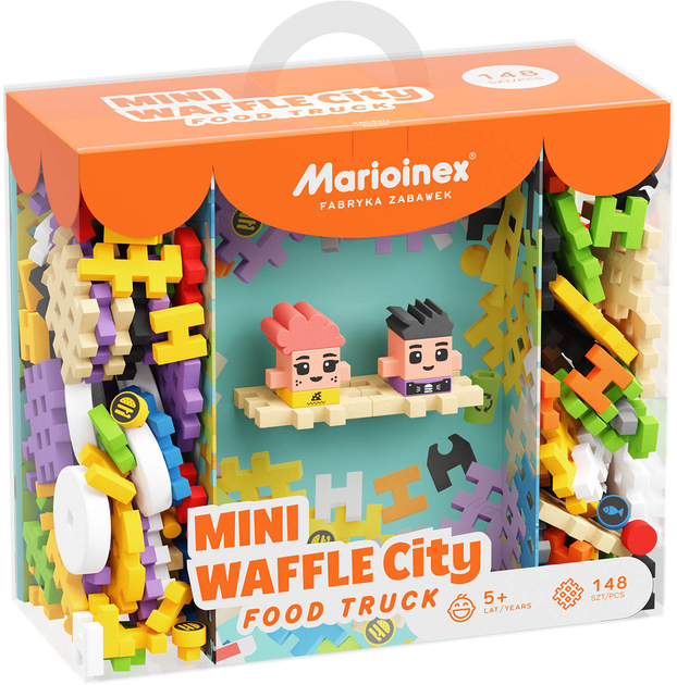 Konstruktor Marioinex Mini Waffle City Food Truck 148 elementów (5903033904244) - obraz 1