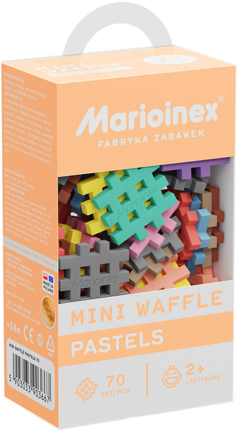 Konstruktor Marioinex Mini Waffle Pastel 70 elementów (5903033903667) - obraz 1