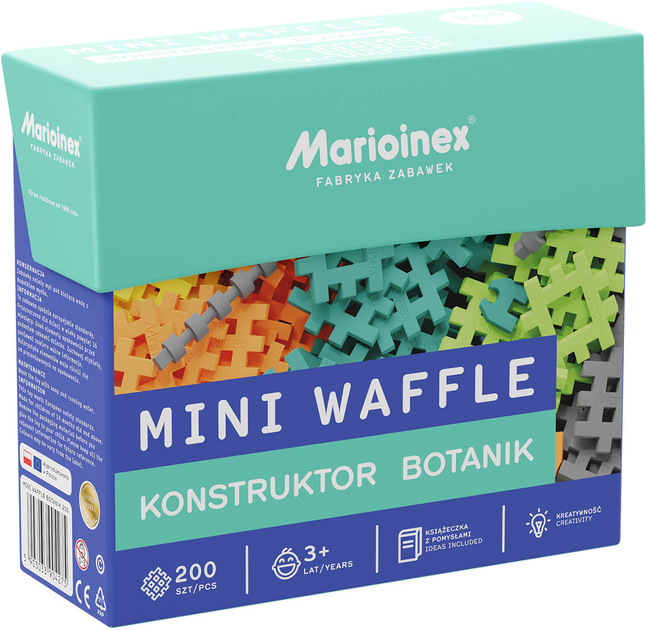 Konstruktor Marioinex Mini Waffle Botanik 200 elementów (5903033904275) - obraz 1