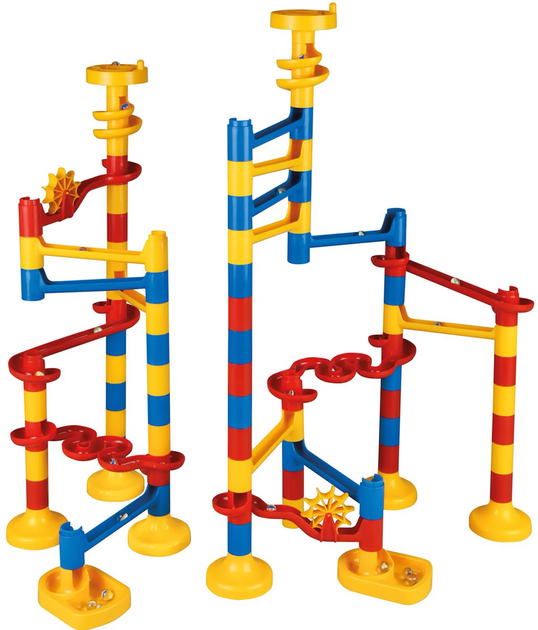 Klocki konstrukcyjne Lena Cascade Marble Track Kiga z kulkami 84 elementy (4006942652792) - obraz 7