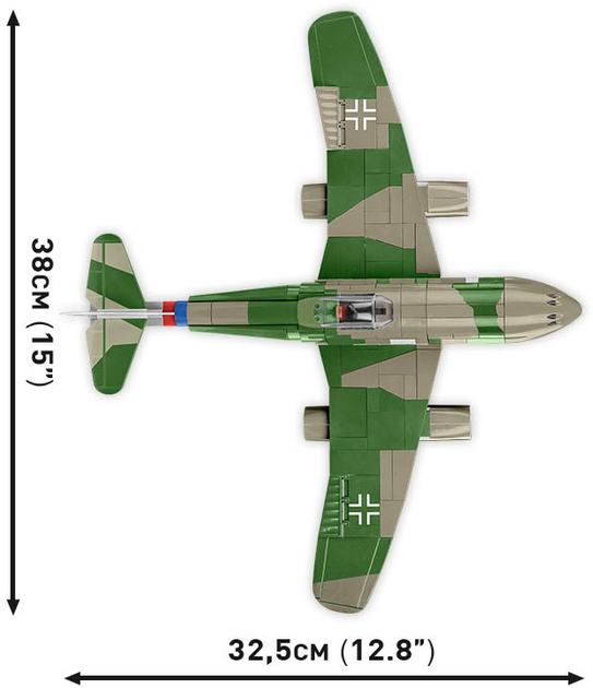 Konstruktor Cobi Historical Collection World War II Messerschmitt ME262 A 1A 390 elementów (5902251057213) - obraz 2