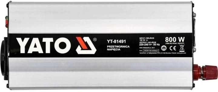 Przetwornica napięcia YATO 12/230V 800W (YT-81491) - obraz 2