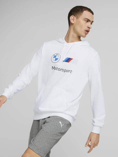 Худі чоловіче Puma BMW MMS ESS FT 53814302 2XL Біле (4065453005053) - зображення 1