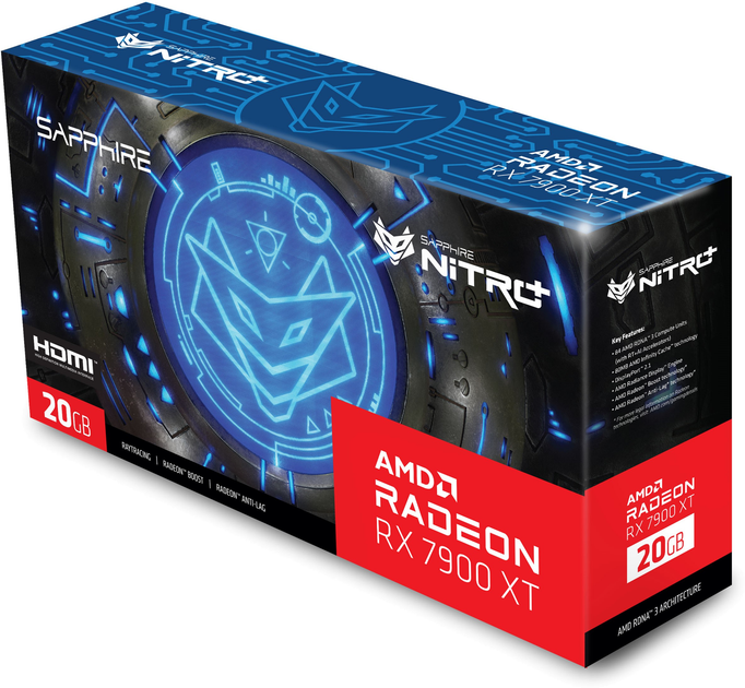 Відеокарта Sapphire PCI-Ex Radeon RX 7900 XT Nitro+ 20GB GDDR6 (320bit) (2220/20000) (2 x HDMI, 2 x DisplayPort) (11323-01-40G) - зображення 6