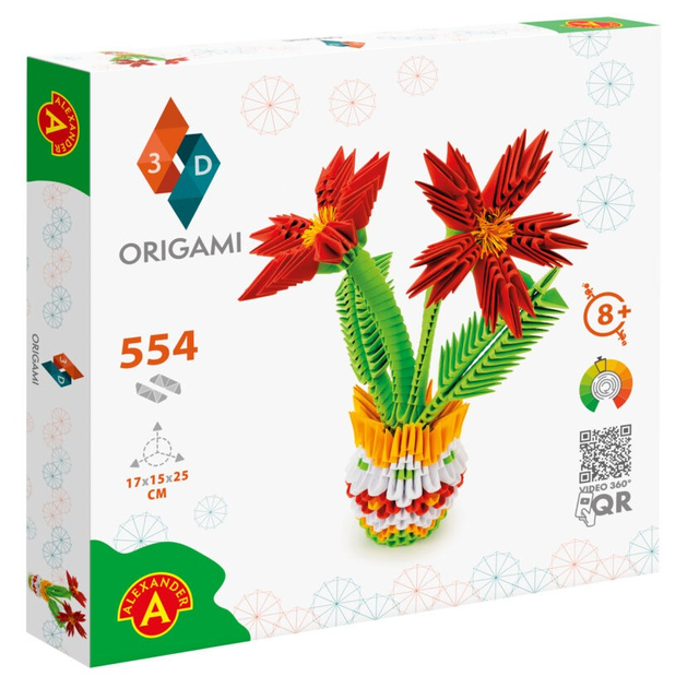 Zestaw kreatywny Alexander Origami 3D Kwiaty (5906018025538) - obraz 1
