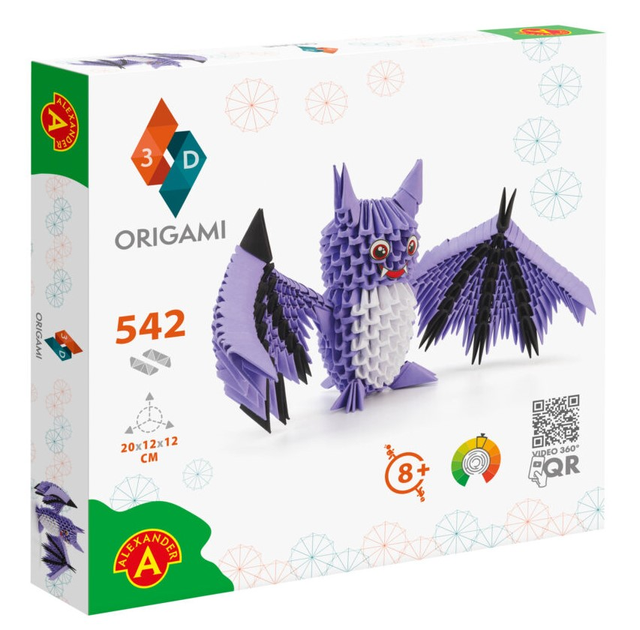 Zestaw kreatywny Alexander Origami 3D Nietoperz (5906018025545) - obraz 1