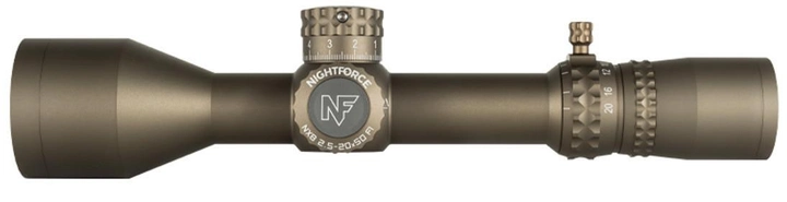 ПрицілNightforce NX8 2.5-20x50 F1 ZeroS. Сітка Mil-XT з підсвіткою. Dark Earth - зображення 1