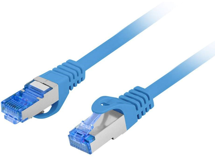 Patchcord Lanberg FTP Cat 6a 0.25 m Blue (5901969437065) - obraz 1