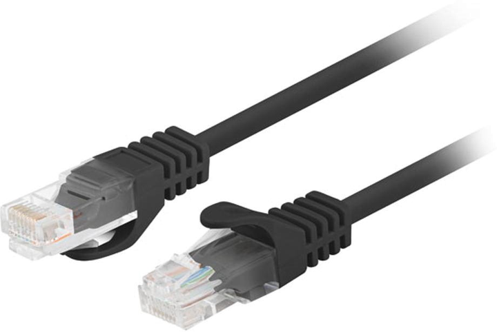 Patchcord Lanberg UTP Cat 5e 0.25 m Black (5901969406689) - obraz 2